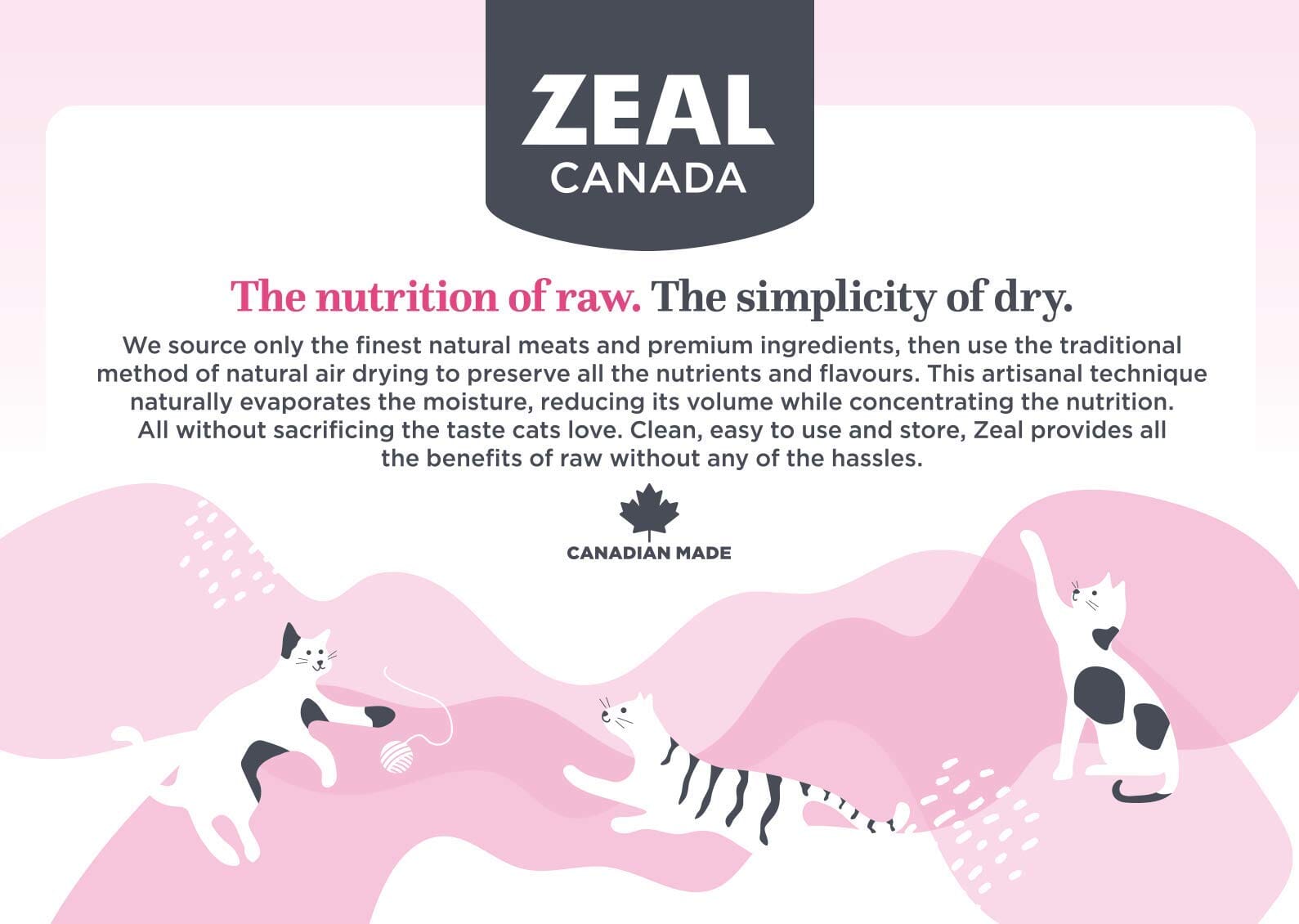 Zeal Grain-Free 96% Salmon and Turkey Recipe Gently Air-Dried Cat Food - 14 Oz  
