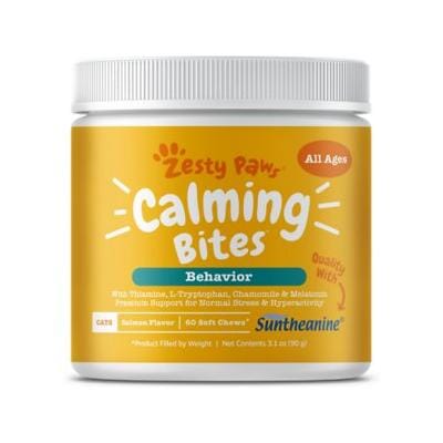 Zesty Paws Calming Bites Salmon Soft Chew Cat Supplements - 60 Count