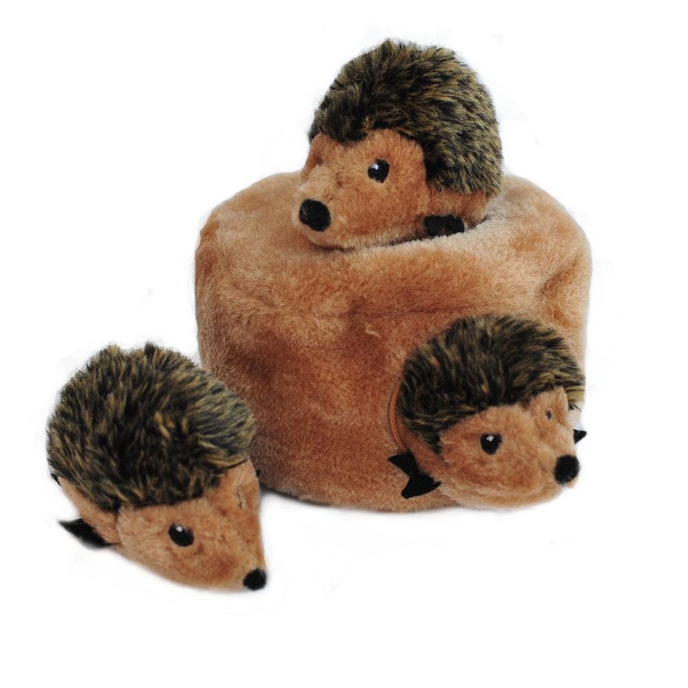 Zippy Paws Burrow Hedgehog Hide-and-Seek Interactive Squeak and Plush Dog Toy