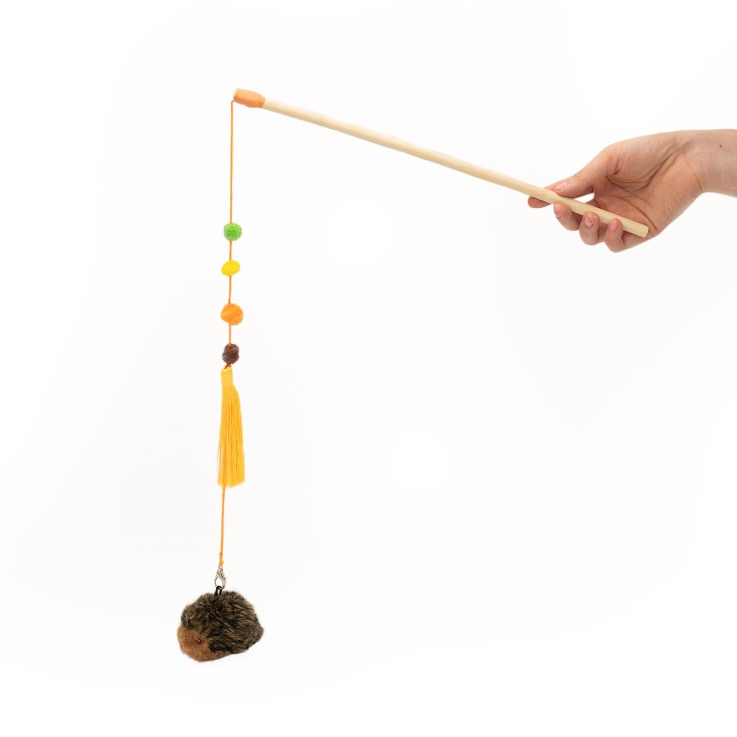 Zippy Paws ZippyStick Hedgehog Interactive Catnip Cat Teaser Wand - Small