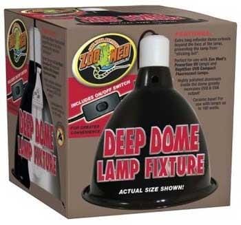 Zoo Med Laboratories 160 Watt Deep Dome Lamp Fixture 8.5 Inch Bottom Diameter