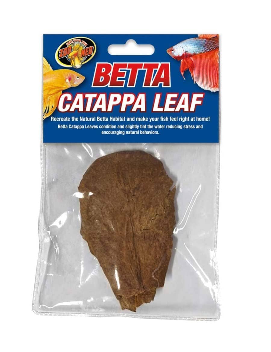 Zoo Med Laboratories Betta Habitat Catappa Leaf Aquarium Décor - Medium - 3 Pack