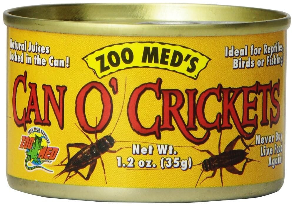 Zoo Med Laboratories Can O’ Crickets for Most Lizards, Turtles, Fish, Birds & Small Animals Food - 1.2 Oz