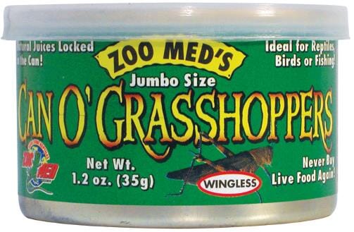Zoo Med Laboratories Can O' Grasshoppers Canned Bird and Reptile Food - Extra Large - 1.2 Oz