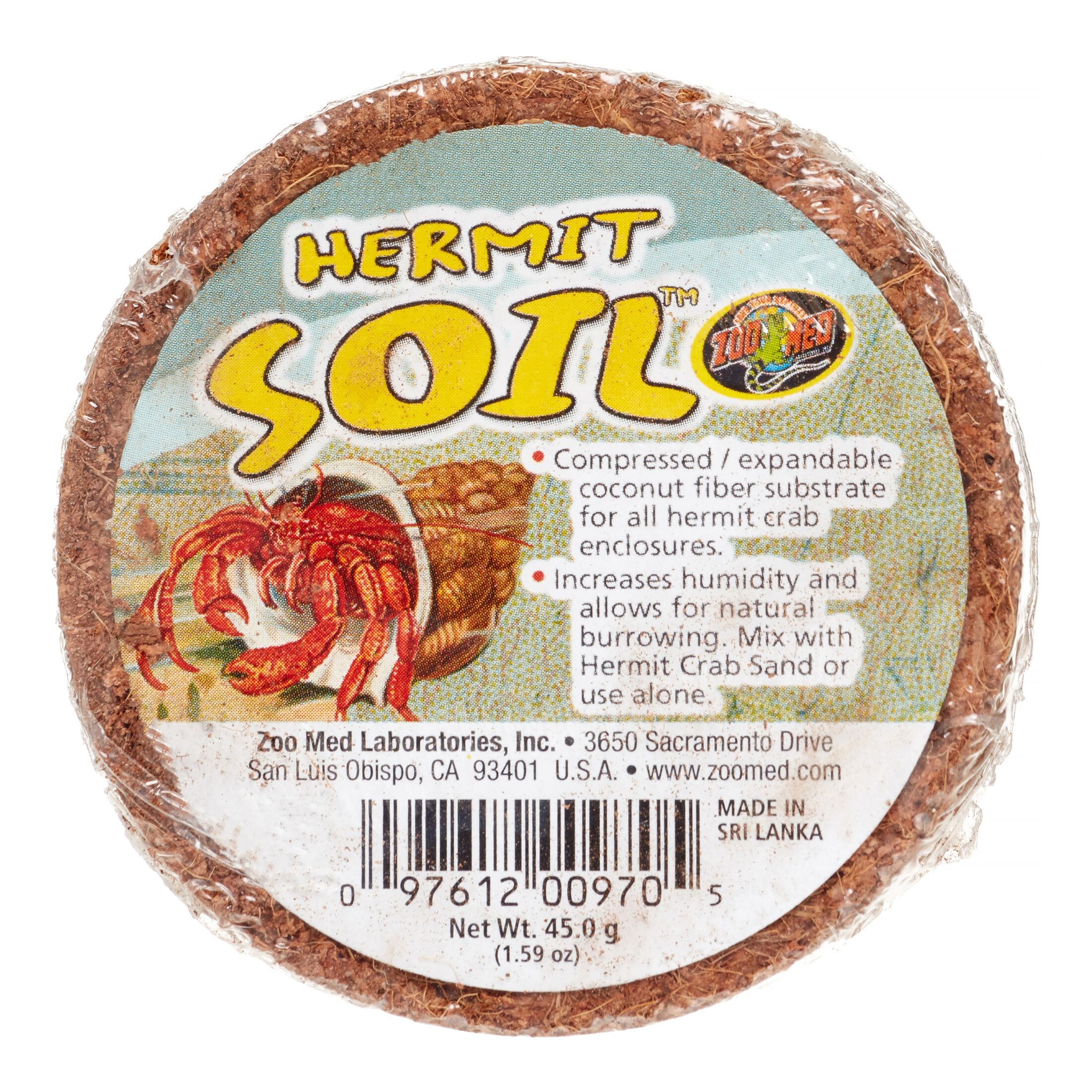 Zoo Med Laboratories Compressed Puck Hermit Soilâ„¢ for Reptiles - 16 Pack