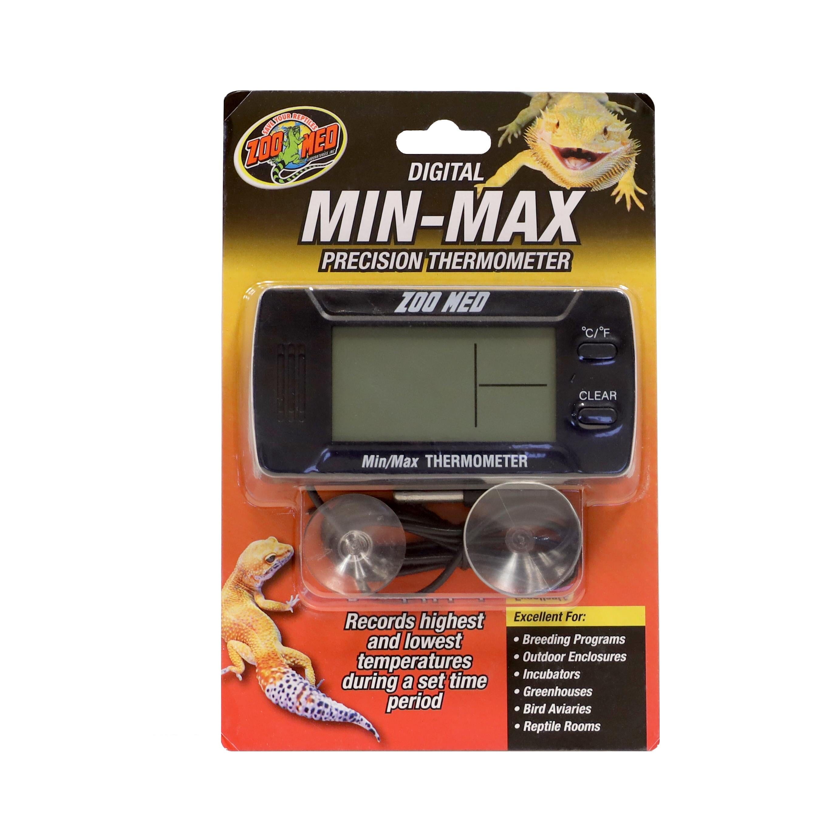 Zoo Med Laboratories Digital Min/Max Precision Reptile Terrarium Thermometer