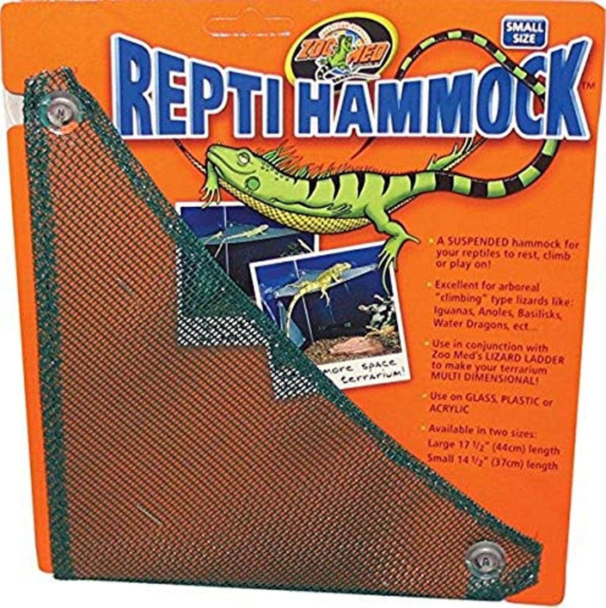 Zoo Med Laboratories Repti Hammock⢠Soft Nylon Mesh for Reptiles - 14.2 Inch Small