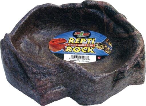 Zoo Med Laboratories Repti Rock Reptile Water Dish Large - 2.5 X 7 X 9 Inch