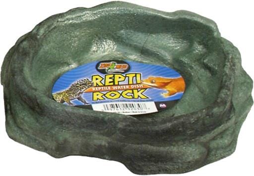 Zoo Med Laboratories Repti Rock Reptile Water Dish Medium - 1.5 X 5.5 X 6.5 Inch