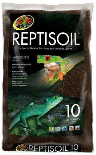 Zoo Med Laboratories ReptiSoil Reptile Blend Peat Moss and Sand with Soil and Carbon - 10QT