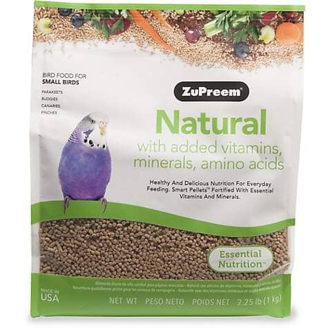 Zupreem Natural Diet Small Bird Food Parakeet Bird Food - 2.25 Lbs