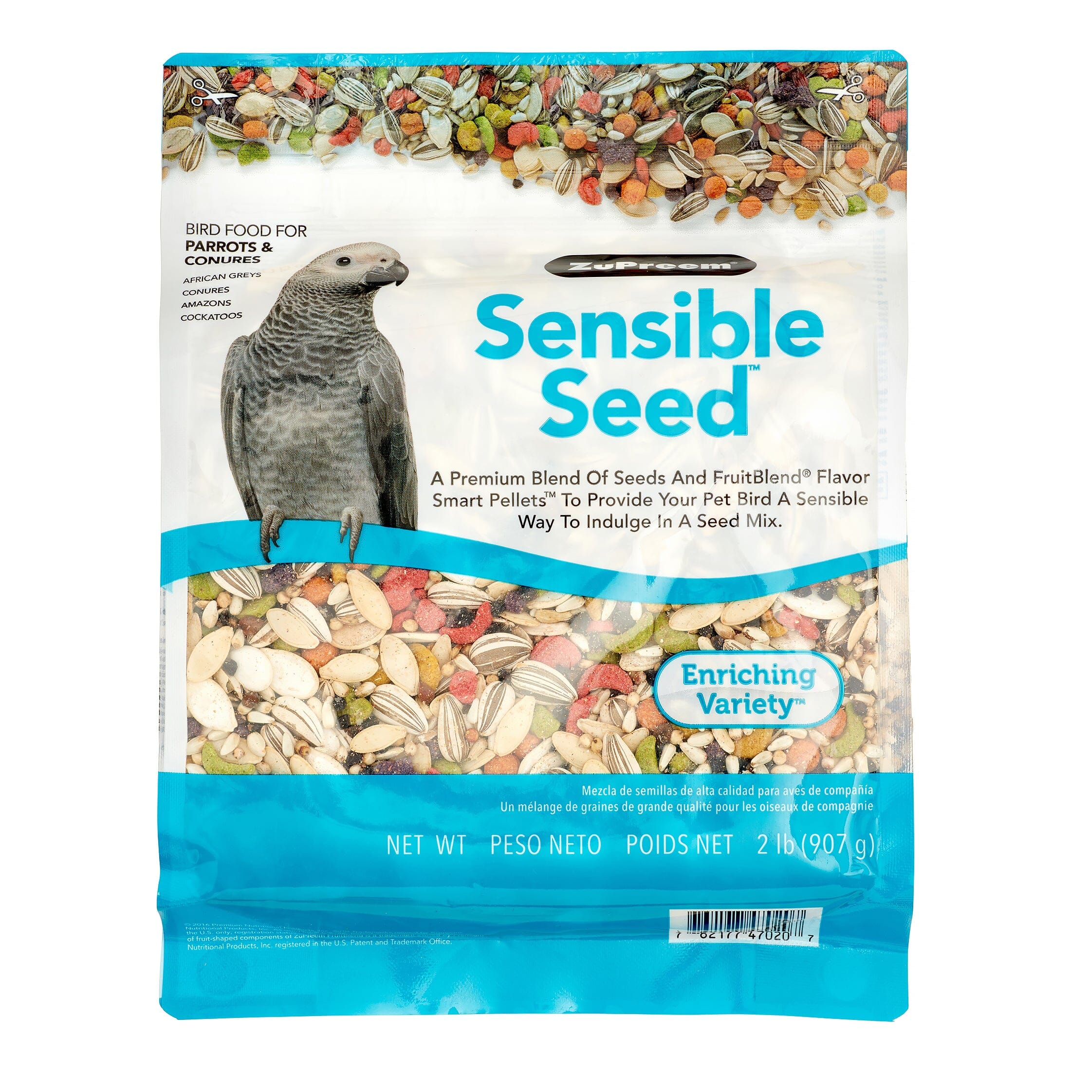 Zupreem Sensible Seed Parrots & Conure Food Parrot Bird Food - 2 Lbs