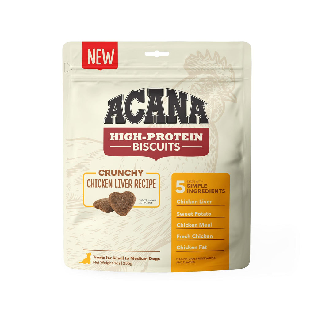 Acana 'Kentucky Dogstar Chicken' Chicken Liver Recipe Large Crunchy Dog Biscuits - 9 oz...