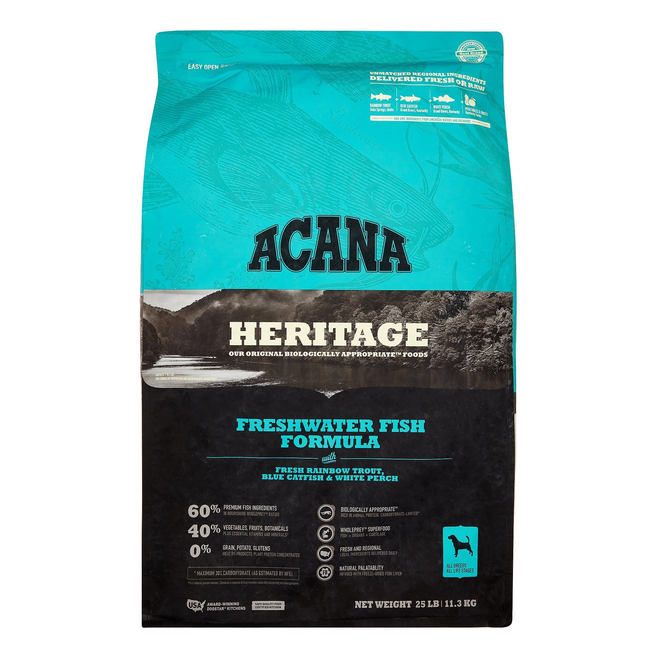 Acana 'Kentucky Dogstar Chicken' Freshwater Fish Dry Dog Food - 25 lb Bag