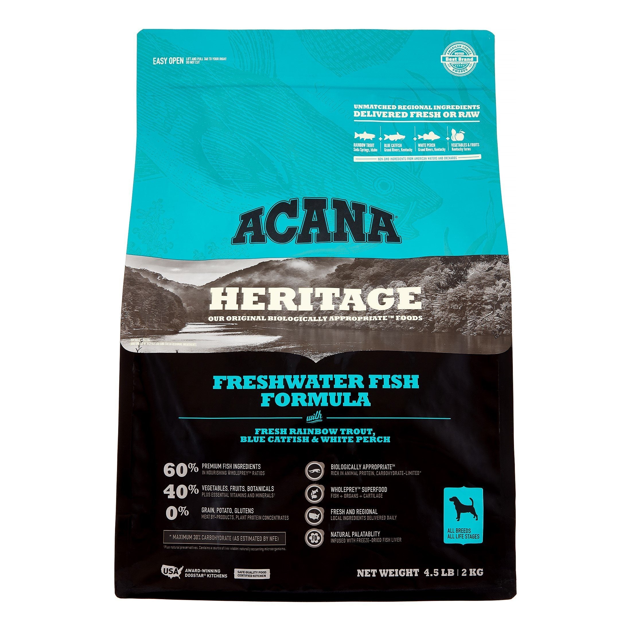 Acana 'Kentucky Dogstar Chicken' Freshwater Fish Dry Dog Food - 4.5 lb Bag