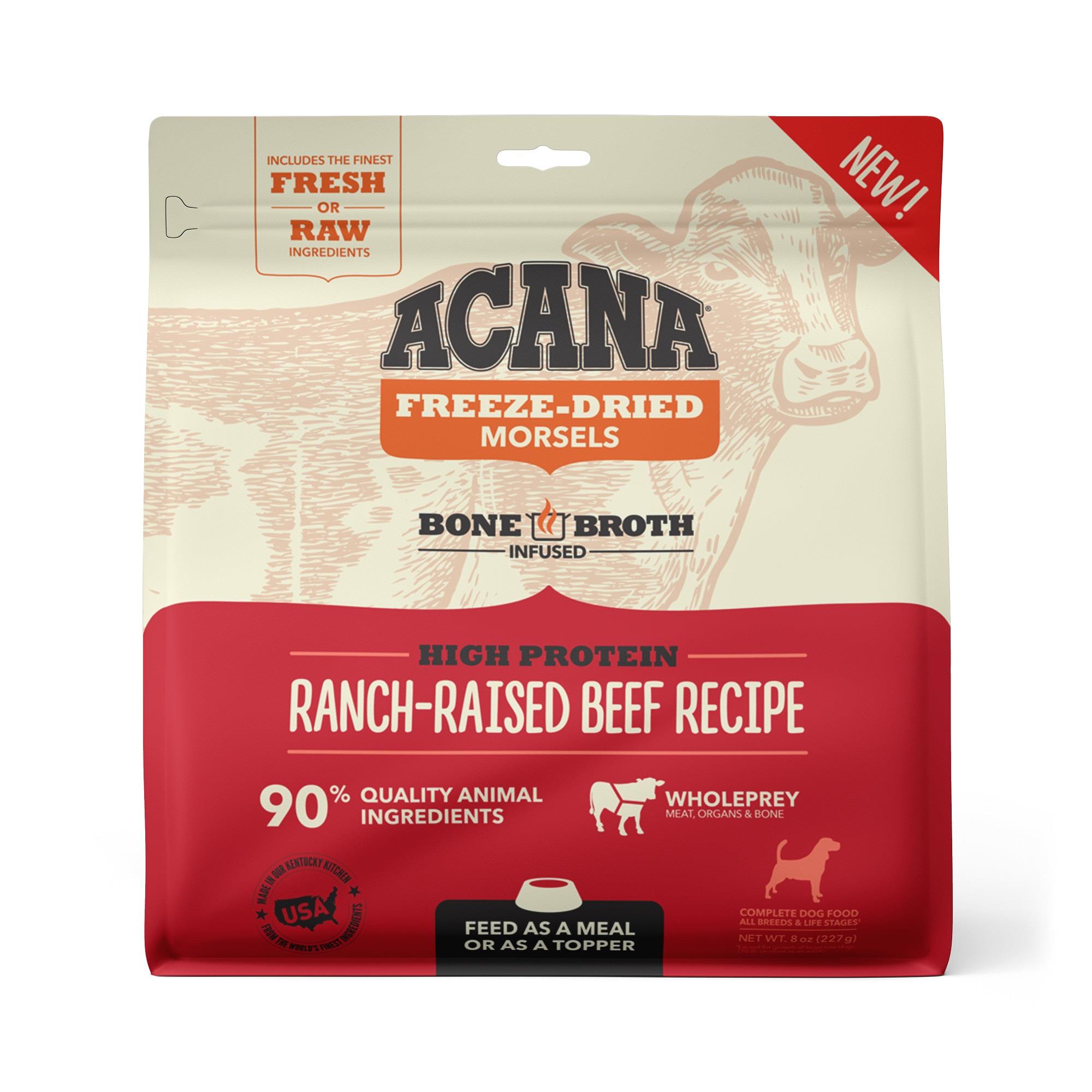 Acana 'Kentucky Dogstar Chicken' Morsels Ranch Freeze-Dried Dog Treats - Raised Beef Recipe