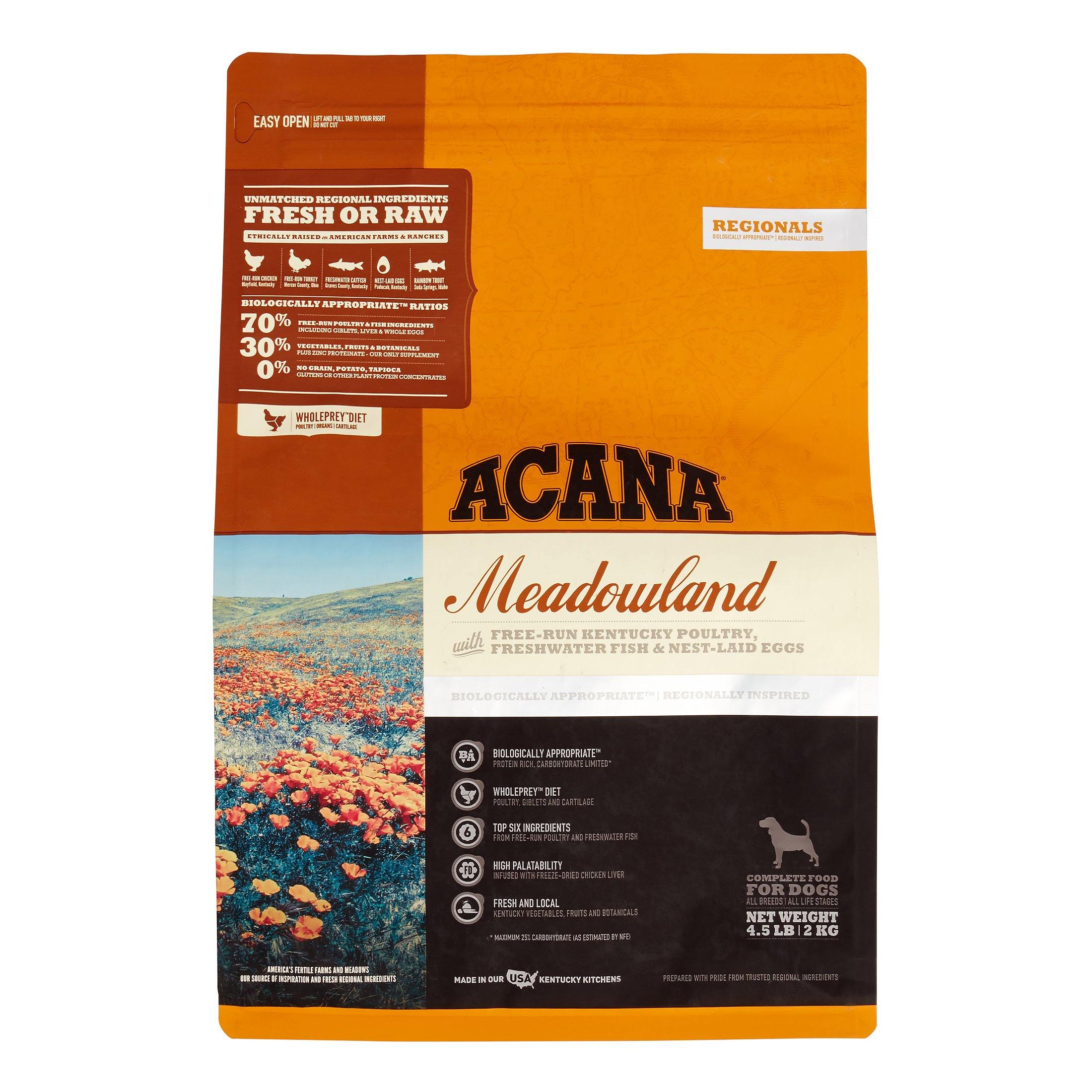 Acana 'Kentucky Dogstar Chicken' Regionals Meadowlands Dog Dry Dog Food - 4.5 lb Bag