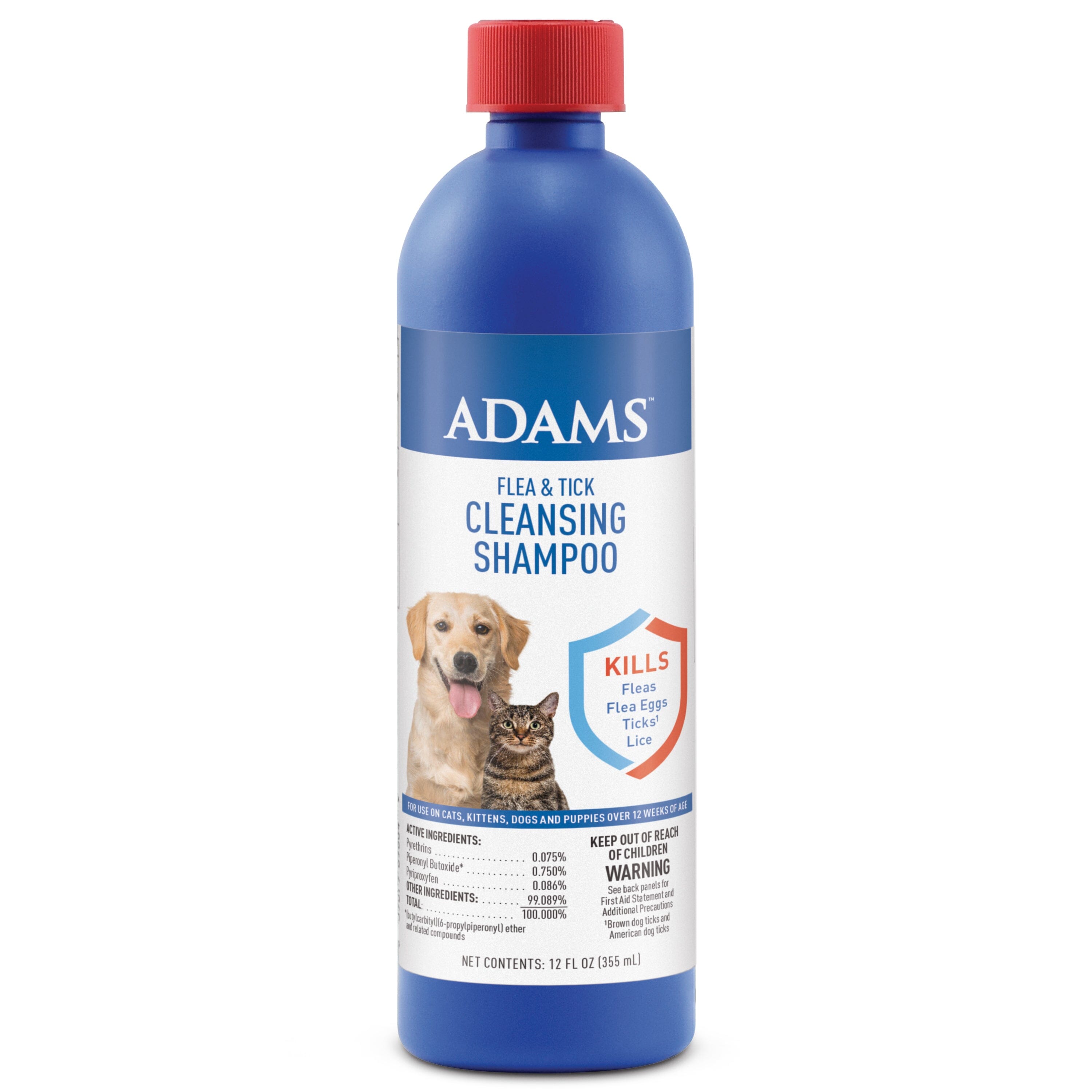 Adams Flea & Tick Cleansing Shampoo - 12 Oz