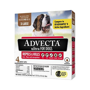Advecta Ultra Flea and Tick for Dogs - Over 55 Lbs - 4 Pack
