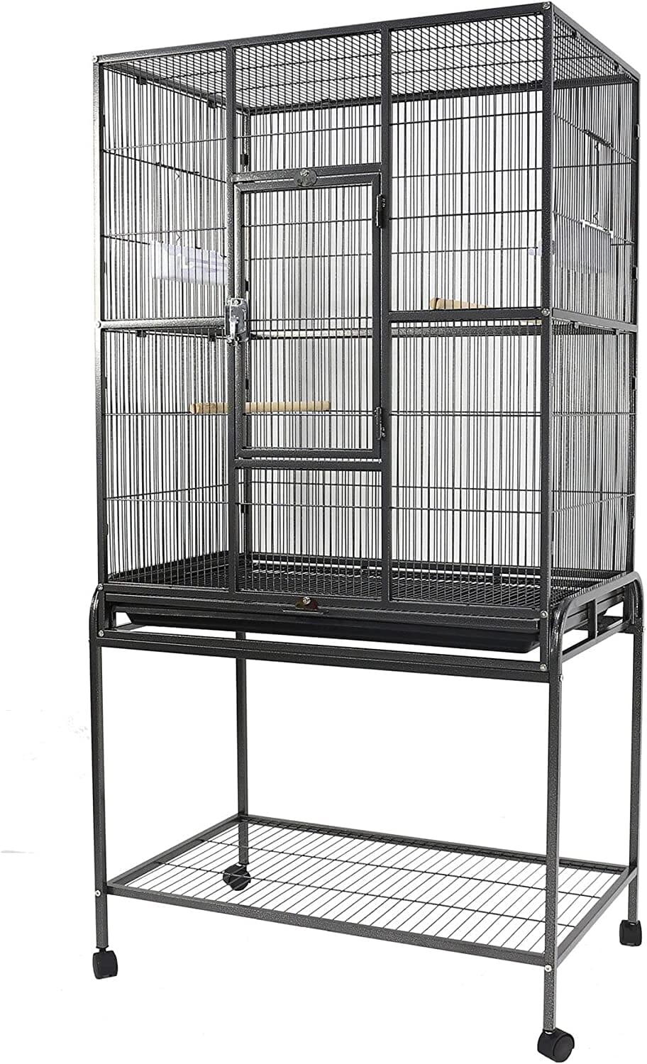 A&E Cage Company Flight Bird Cage with Stand - Black - 31 X 20 In