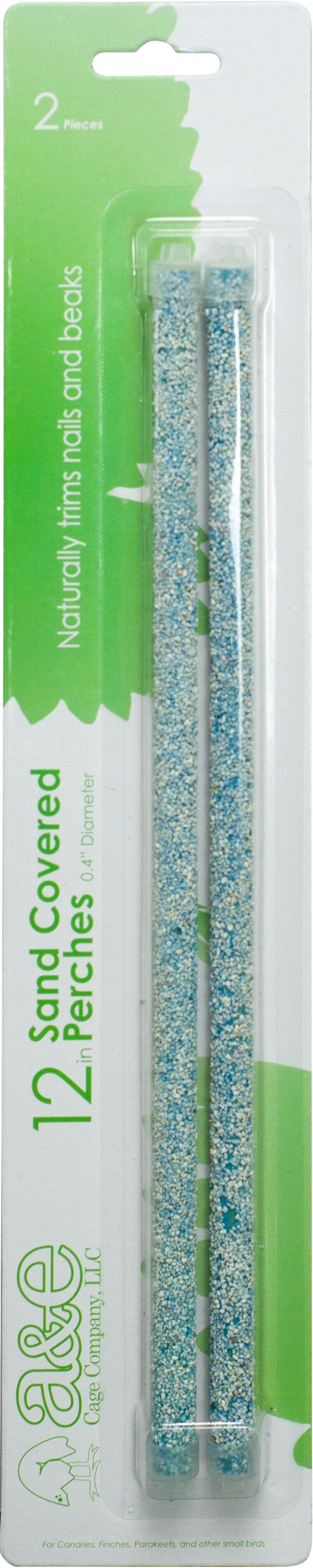 A&E Cage Company Sand Coated Wooden Replacement Bird Perch - 12 X .4 In