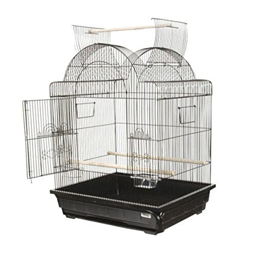 A&E Cage Company Victorian Open Top Bird Cage In Retail Box - Black - 25 X 21 X 32 In