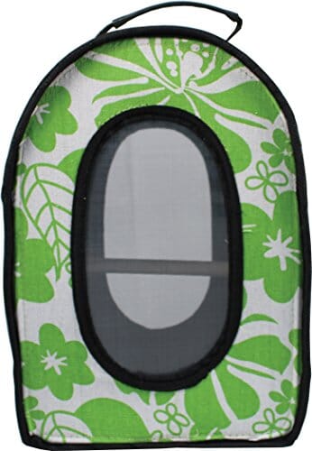 A&E Cage Company Voyager Soft Sided Travel Bird Carrier - Green - Large - 13.5 X 9 X 18.5