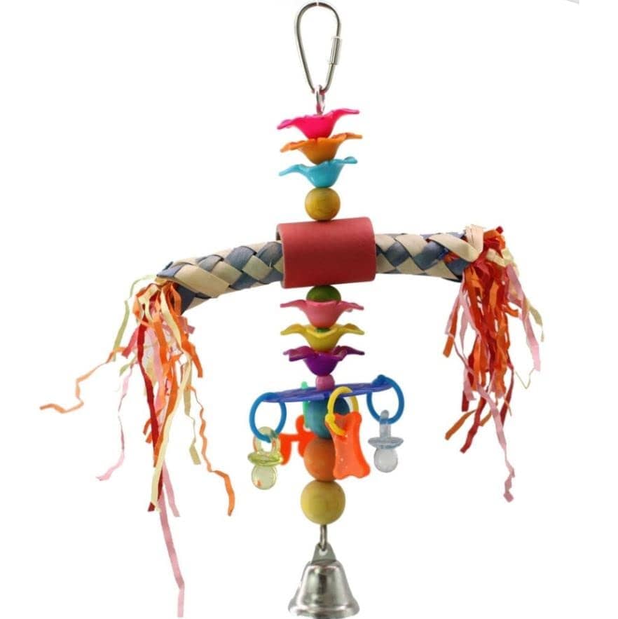 A&E Cage Happy Beaks Totem Pole Bird Toy - 9.45 X 6.75 X 6.75