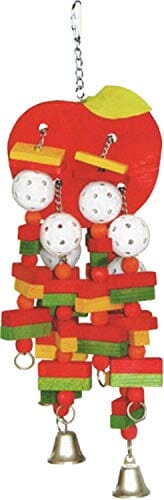 A&E Cage Happy Beaks Wooden Apple Wood Bird Toy - 21 X 6 X 6 In