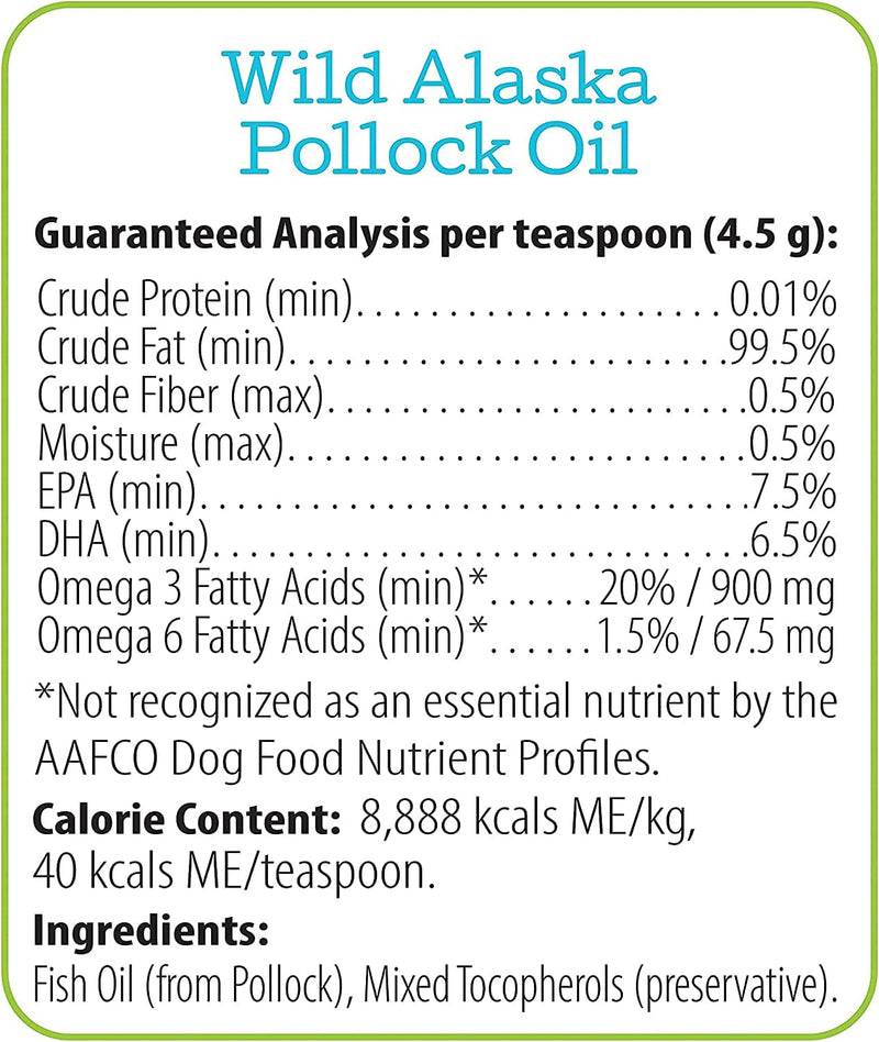 Alaska Naturals Pollock Oil for Dogs Pollock 32 Oz Pet Life