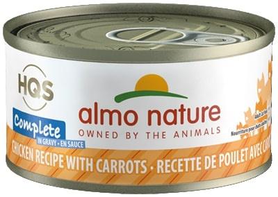 Almo Nature HQS Complete Chicken with Carrot in Gravy Canned Cat Food - 2.47 oz Cans - Case of 24