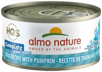 Almo Nature HQS Complete Tuna with Pumpkin in Gravy Canned Cat Food - 2.47 oz Cans - Case of 24