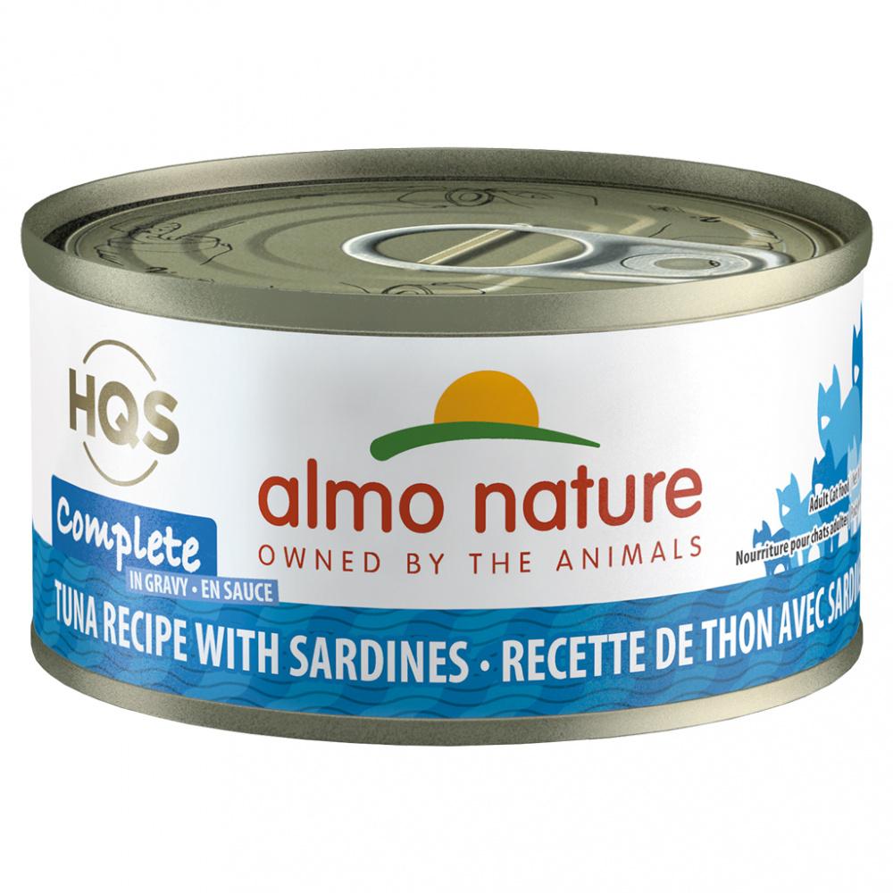 Almo Nature HQS Complete Tuna with Sardines in Gravy Canned Cat Food - 2.47 oz Cans - Case of 24