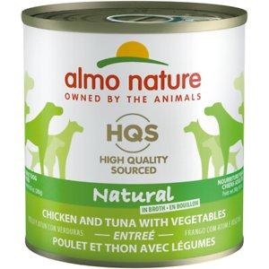 Almo Nature HQS Naturals Chicken & Tuna with Vegetables Canned Dog Food - 9.87 oz Cans - Case of 12