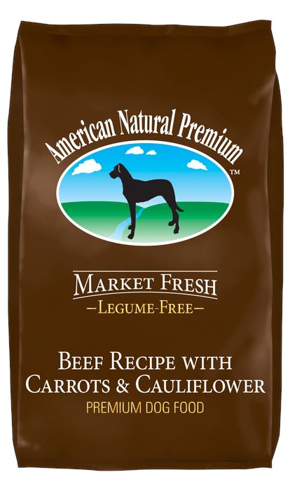 American Natural Market Fresh Legume Free Beef with Cauliflower & Carrots Dry Dog Food - 4 lb Bag