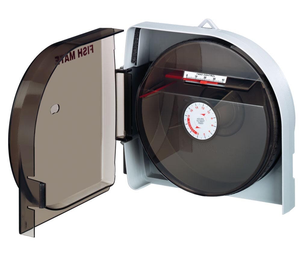 Ani Mate Automatic Pond Fish Feeder Black