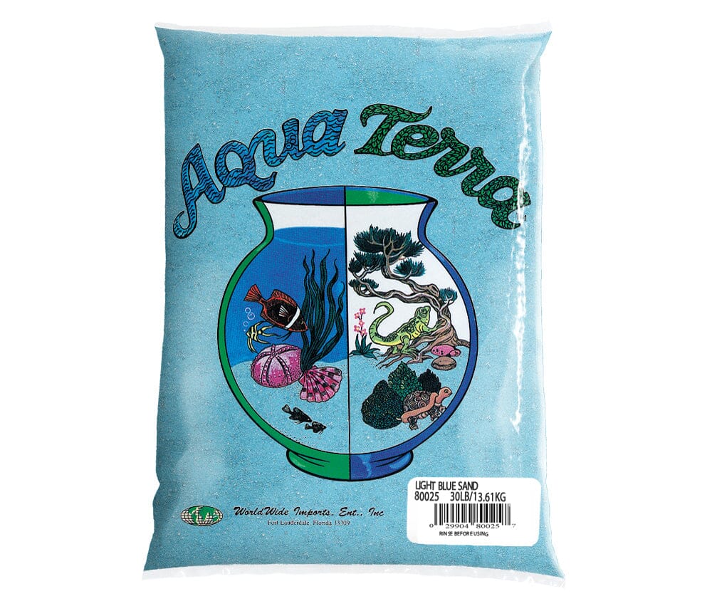 Aqua Terra Aquarium Sand Light Blue - 5 lbs - 6 Count