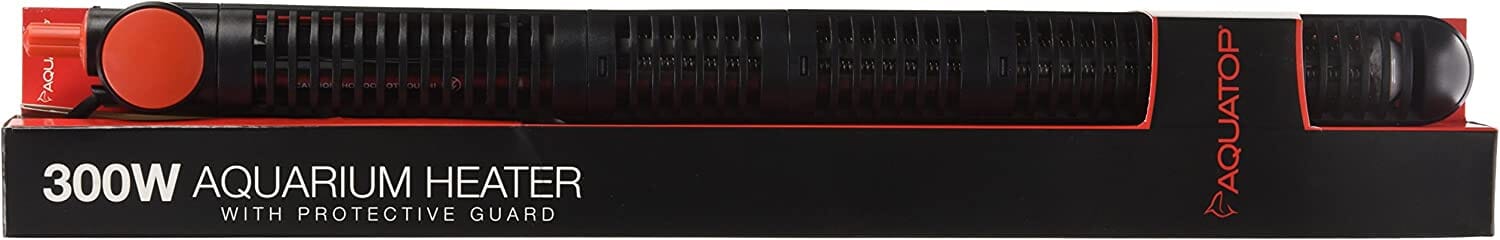 Aquatop Premier Glass Heater with Protective Guard Submersible Fish Tank Heater - 300 Watt