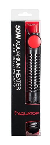 Aquatop Premier Glass Heater with Protective Guard Submersible Fish Tank Heater - 50 Watt