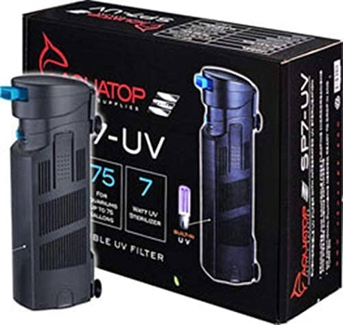 Aquatop Submersible Filter with Uv Sterilizer Internal Aquarium Filters - Black - 75 Gal