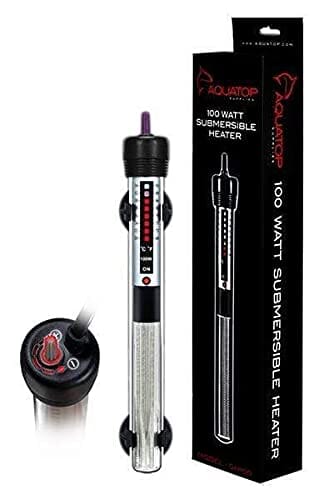 Aquatop Submersible Glass Heater Submersible Fish Tank Heater - 100 Watt