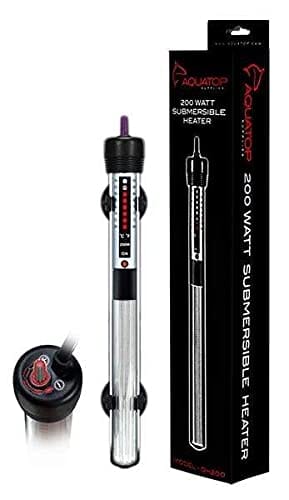 Aquatop Submersible Glass Heater Submersible Fish Tank Heater - 200 Watt