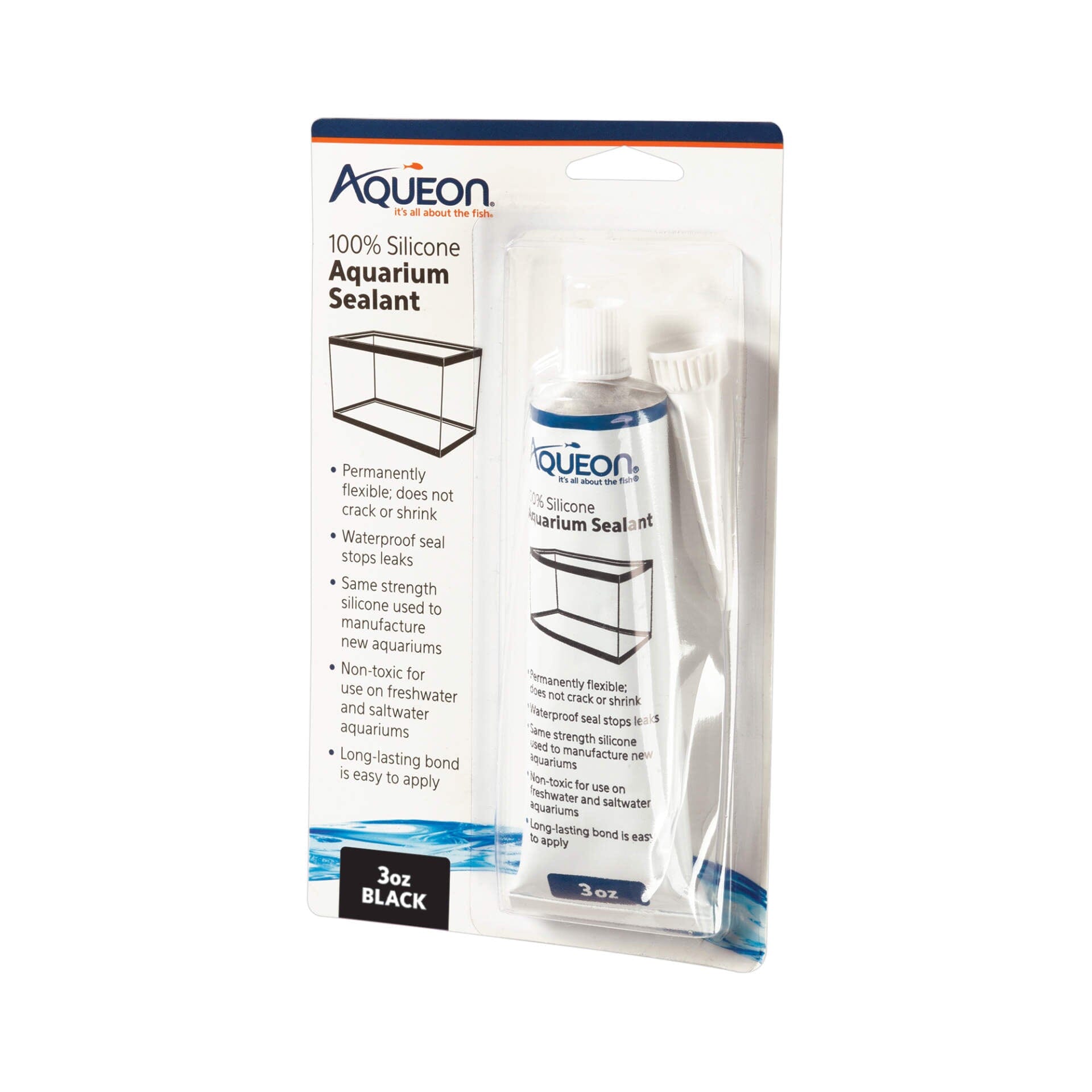 Aqueon Aquarium Silicone Sealant Black - 3 Oz
