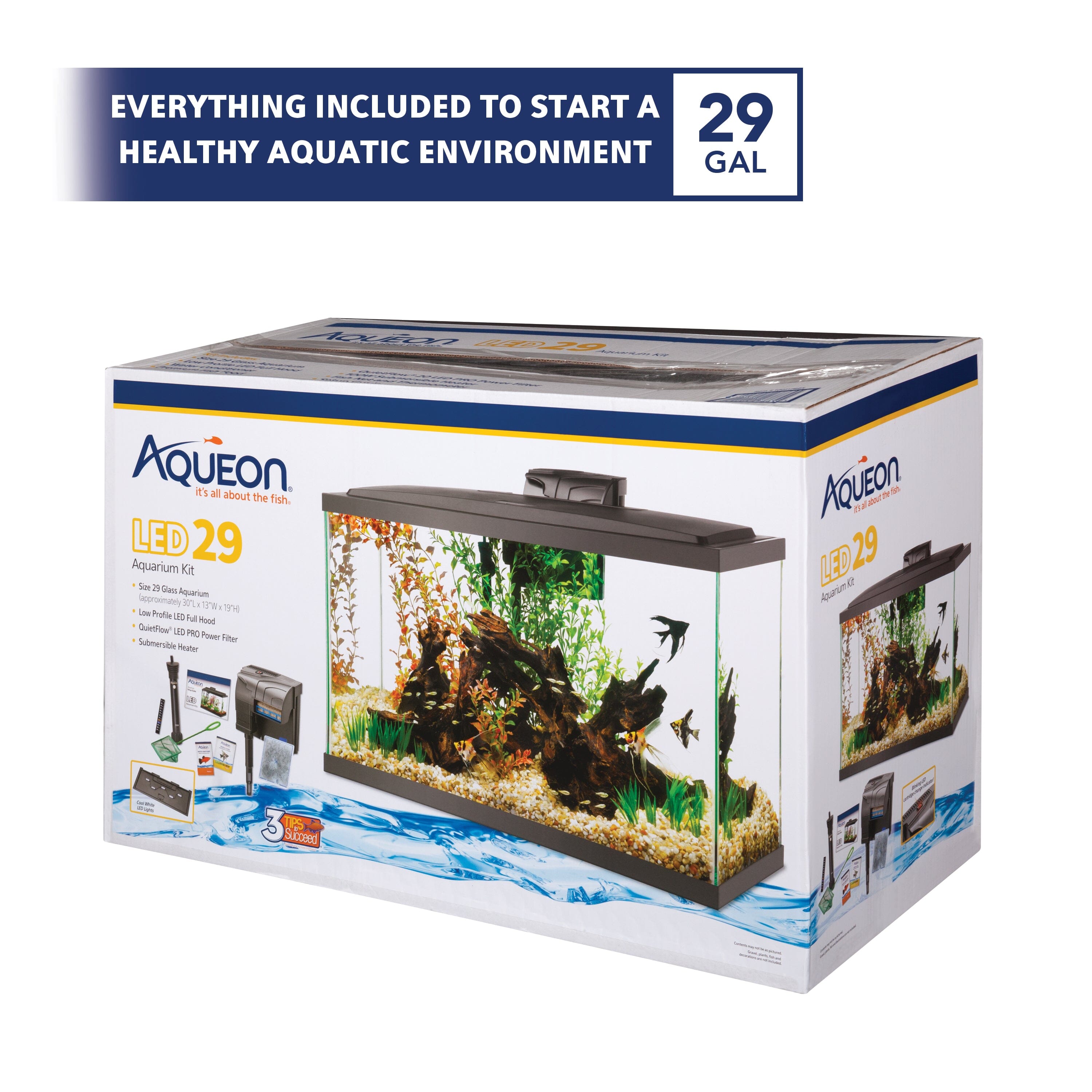 Aqueon Aquarium Starter Kit with LED Lighting - 29