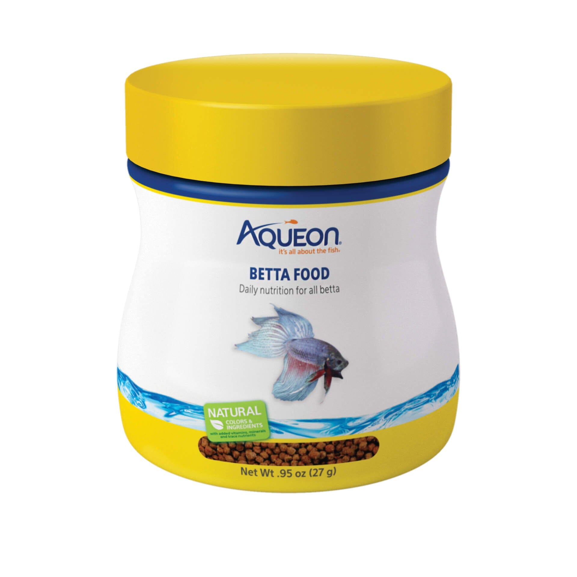 Aqueon Betta Fish Food, Floating Pellet - .95 Oz
