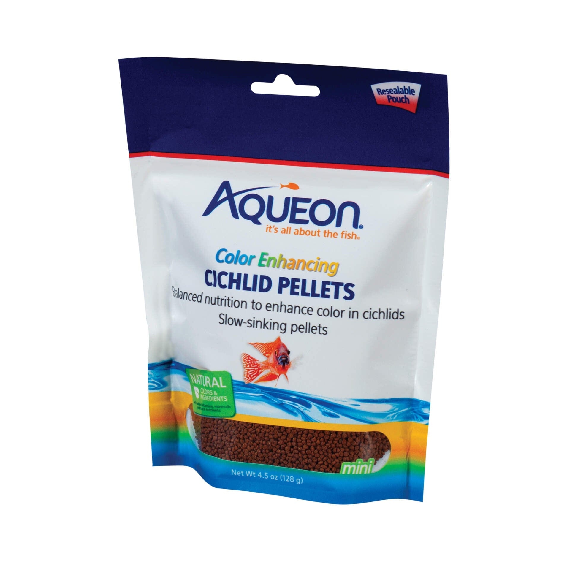 Aqueon Cichlid Food Color Enhancing - 4.5 Oz Color