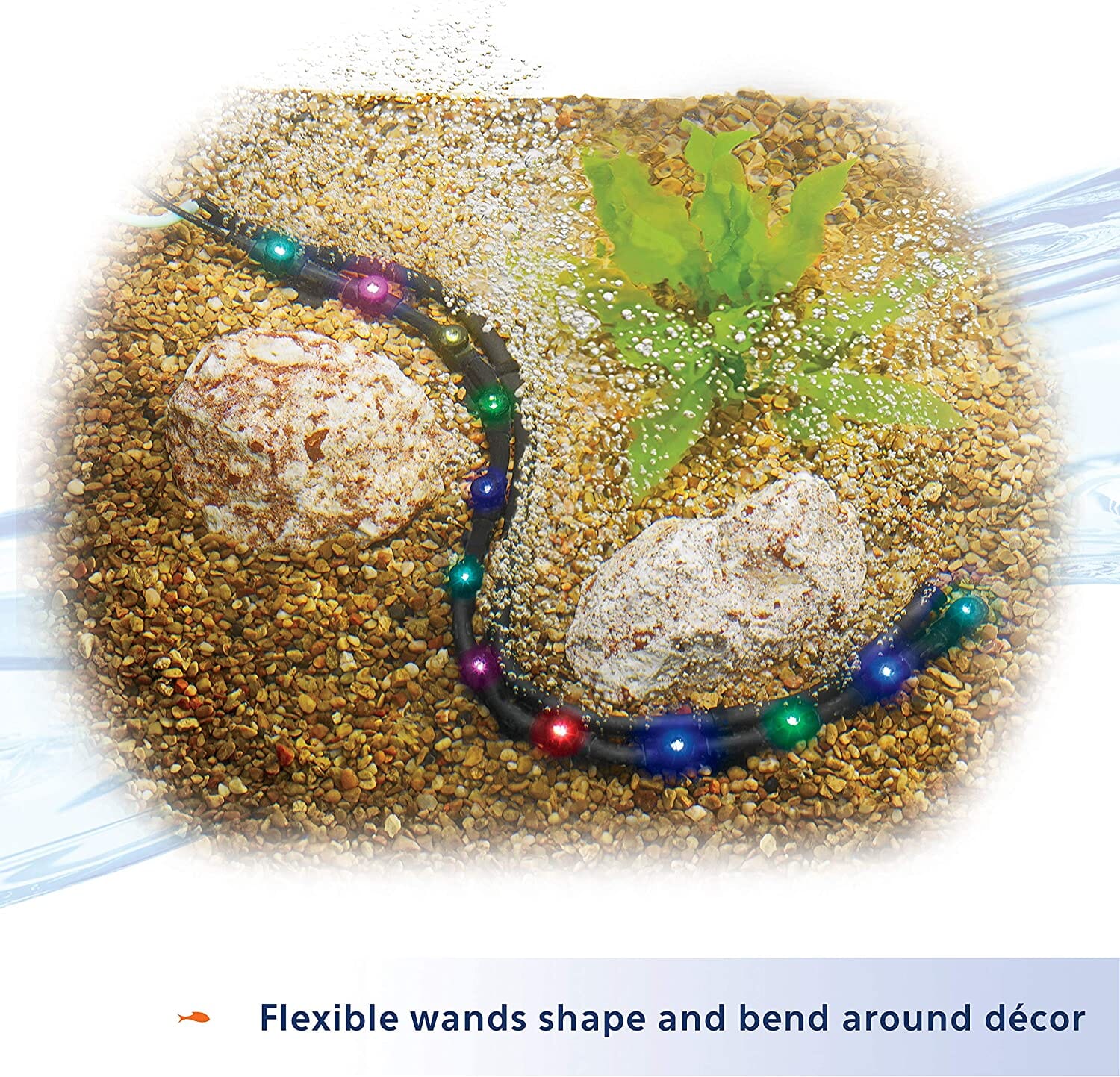 Aqueon Flexible LED Bubble Wand Multi Color - 21 in  