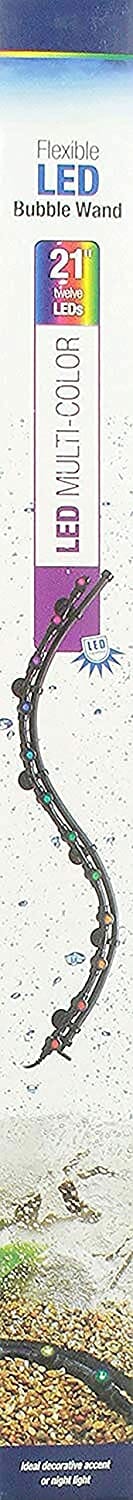 Aqueon Flexible LED Bubble Wand Multi Color - 21 in