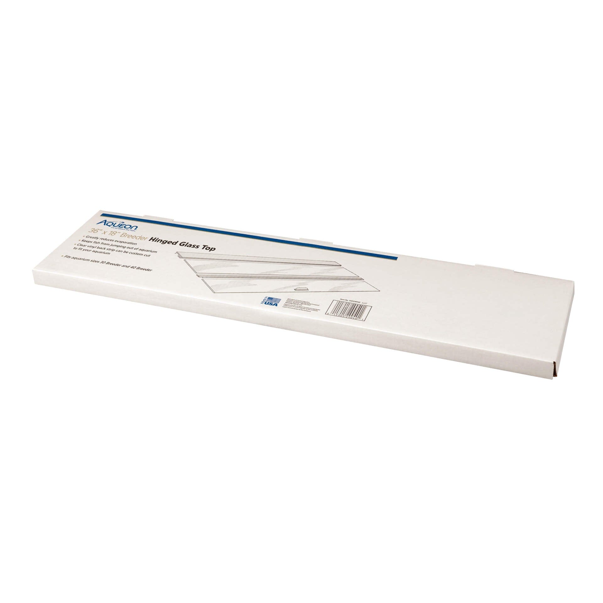 Aqueon Hinged Glass Tops Standard 1-piece - 36 X 18 in (30gal Breeder & 40gal breeder)