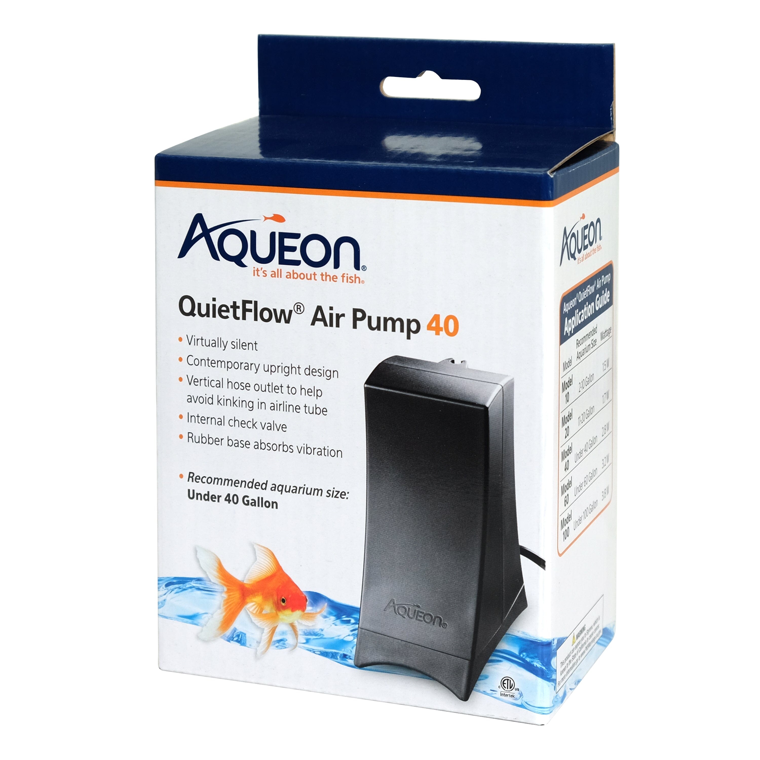 Aqueon QuietFlow Air Pump Black - 40